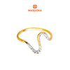 MASDORA 916 Gold Ring Rings Cincin Emas ~ Duotone Mini Elegant Sway (EMAS 916/22K)