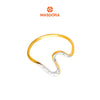 MASDORA 916 Gold Ring Rings Cincin Emas ~ Duotone Mini Elegant Sway (EMAS 916/22K)