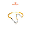 MASDORA 916 Gold Ring Rings Cincin Emas ~ Duotone Mini Elegant Sway (EMAS 916/22K)