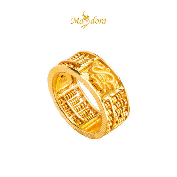 MASDORA 916 Gold Ring Rings Cincin Emas ~ Dragon Round Abacus (EMAS 916/22K)