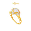 MASDORA 916 Gold Ring Rings Cincin Emas ~ Heart Cut Engagementt (EMAS 916/22K)