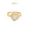 MASDORA 916 Gold Ring Rings Cincin Emas ~ Heart Cut Engagementt (EMAS 916/22K)