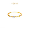 MASDORA 916 Gold Ring Rings Cincin Emas ~ Sparkling Rhombic Solitaire (EMAS 916/22K)