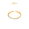 MASDORA 916 Gold Ring Rings Cincin Emas ~ Duotone Zircon Diamond Cut (EMAS 916/22K)
