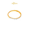 MASDORA 916 Gold Ring Rings Cincin Emas ~ Duotone Zircon Diamond Cut (EMAS 916/22K)