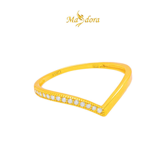 MASDORA 916 Gold Ring Rings Cincin Emas ~ Semi-Sparkle V (EMAS 916/22K)