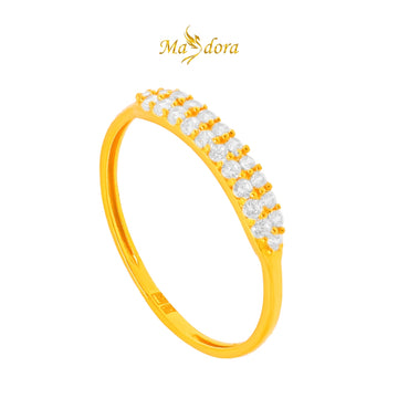 MASDORA 916 Gold Ring Rings Cincin Emas ~ Sparkling Caterpillar (EMAS 916/22K)
