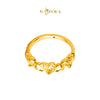 MASDORA 916 Gold Ring Rings Cincin Emas ~ HG Golden Half Interlaced (EMAS 916/22K)