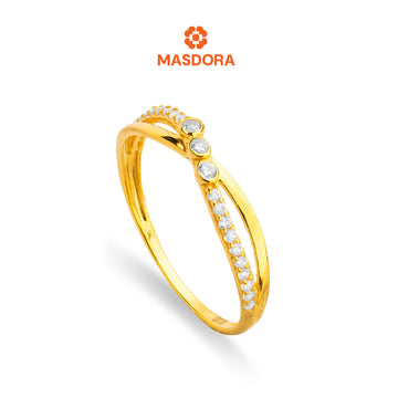 MASDORA 916 Gold Ring Rings Cincin Emas ~ Sparkling Infinity Gleam (EMAS 916/22K)