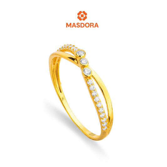 MASDORA 916 Gold Ring Rings Cincin Emas ~ Sparkling Infinity Gleam (EMAS 916/22K)
