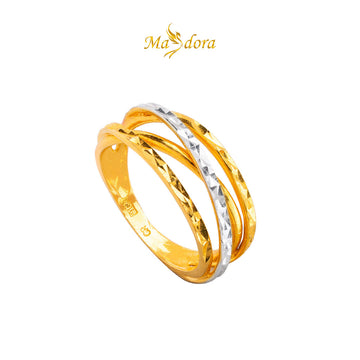 MASDORA 916 Gold Ring Rings Cincin Emas ~ Quadruple Cross (EMAS 916/22K)