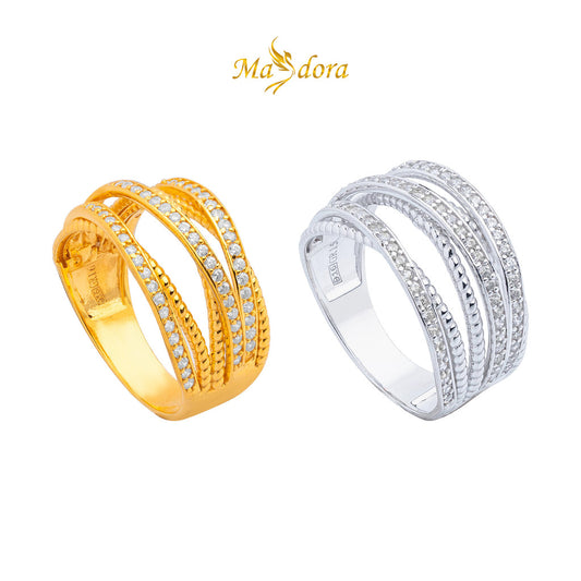 MASDORA 916 Gold Ring Rings Cincin Emas ~ Sparkling BellaLi (EMAS 916/22K)