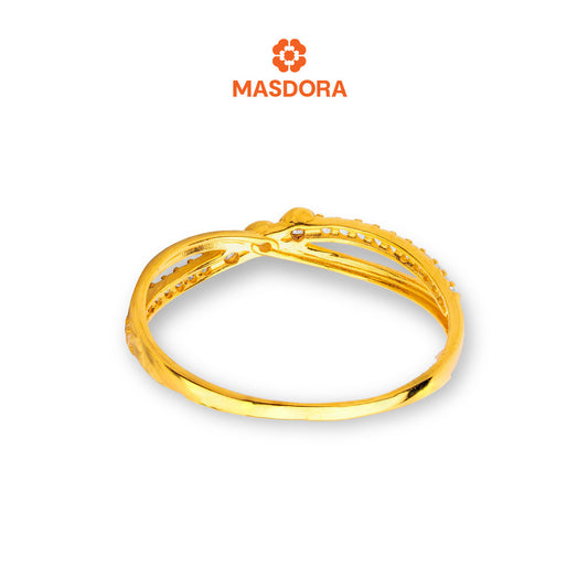 MASDORA 916 Gold Ring Rings Cincin Emas ~ Sparkling Infinity Gleam (EMAS 916/22K)