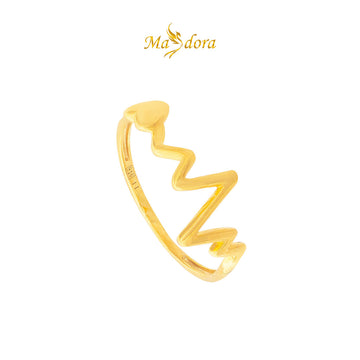 MASDORA 916 Gold Ring Rings Cincin Emas ~ Golden Heartbeat (EMAS 916/22K)
