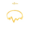 MASDORA 916 Gold Ring Rings Cincin Emas ~ Golden Heartbeat (EMAS 916/22K)