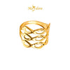 MASDORA 916 Gold Ring Rings Cincin Emas ~ Golden Triple Ripple  (EMAS 916/22K)