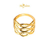 MASDORA 916 Gold Ring Rings Cincin Emas ~ Golden Triple Ripple  (EMAS 916/22K)