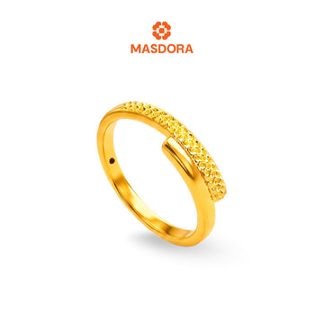 MASDORA 916 Gold Ring Rings Cincin Emas ~ HG Golden Split Cutting (EMAS 916/22K)