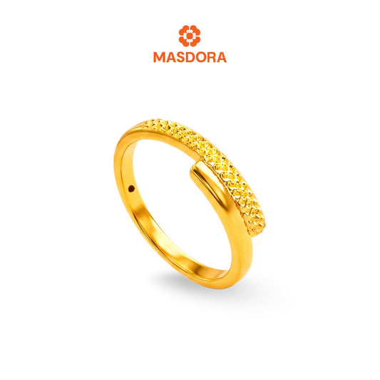 MASDORA 916 Gold Ring Rings Cincin Emas ~ HG Golden Split Cutting (EMAS 916/22K)