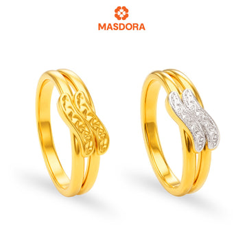MASDORA 916 Gold Ring Rings Cincin Emas ~ HG Double Sincere (EMAS 916/22K)