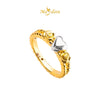 MASDORA 916 Gold Ring Rings Cincin Emas ~ HG Duotone Amid Roses (EMAS 916/22K)