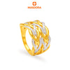 MASDORA 916 Gold Ring Rings Cincin Emas ~ HG Duotone Embroided Ripple (EMAS 916/22K)