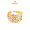MASDORA 916 Gold Ring Rings Cincin Emas ~ HG Duotone Embroided Ripple (EMAS 916/22K)