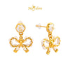 MASDORA 999 Gold Earring Earrings Emas ~ Dangling White Sugary Pretzel (EMAS 999/24K)