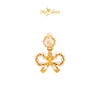 MASDORA 999 Gold Earring Earrings Emas ~ Dangling White Sugary Pretzel (EMAS 999/24K)