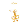 MASDORA 999 Gold Earring Earrings Emas ~ Dangling White Sugary Pretzel (EMAS 999/24K)