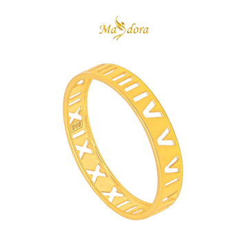 MASDORA 916 Gold Ring Rings Cincin Emas ~ Minimalist Roman Band (EMAS 916/22K)