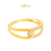 MASDORA 916 Gold Ring Rings Cincin Emas ~ Sparkling Cross Links (EMAS 916/22K)