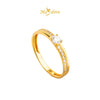 MASDORA 916 Gold Ring Rings Cincin Emas ~ Sparkling Clef Solitaire (EMAS 916/22K)