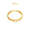 MASDORA 916 Gold Ring Rings Cincin Emas ~ Sparkling Clef Solitaire (EMAS 916/22K)