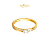 MASDORA 916 Gold Ring Rings Cincin Emas ~ Sparkling Clef Solitaire (EMAS 916/22K)