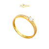 MASDORA 916 Gold Ring Rings Cincin Emas ~ Sparkling Clef Solitaire (EMAS 916/22K)