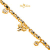 MASDORA 999 Gold Bracelet Rantai Tangan Emas ~ Galaxy Fegaro Twee Dangles Edition (EMAS 999/24K)