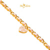 MASDORA 999 Gold Bracelet Rantai Tangan Emas ~ Galaxy Fegaro Twee Dangles Edition (EMAS 999/24K)