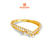 MASDORA 916 Gold Ring Rings Cincin Emas ~ Sparkling V Tiara (EMAS 916/22K)