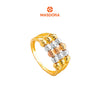 MASDORA 916 Gold Ring Rings Cincin Emas ~ Triple Tritone Perlee (EMAS 916/22K)