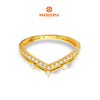 MASDORA 916 Gold Ring Rings Cincin Emas ~ Sparkling V Tiara (EMAS 916/22K)