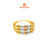 MASDORA 916 Gold Ring Rings Cincin Emas ~ Triple Tritone Perlee (EMAS 916/22K)