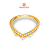 MASDORA 916 Gold Ring Rings Cincin Emas ~ Sparkling V Tiara (EMAS 916/22K)