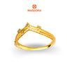 MASDORA 916 Gold Ring Rings Cincin Emas ~ Sparkling V Tiara (EMAS 916/22K)
