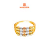 MASDORA 916 Gold Ring Rings Cincin Emas ~ Triple Tritone Perlee (EMAS 916/22K)