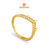 MASDORA 916 Gold Ring Rings Cincin Emas ~ Sparkling V Tiara (EMAS 916/22K)