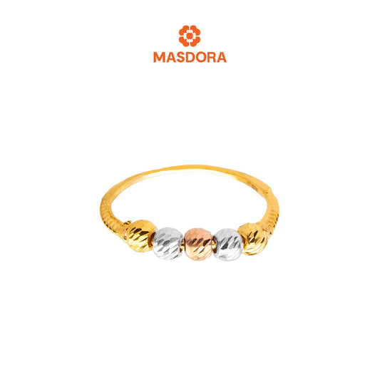 MASDORA 916 Gold Ring Rings Cincin Emas ~Tritone Perlee (EMAS 916/22K)