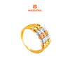 MASDORA 916 Gold Ring Rings Cincin Emas ~ Triple Tritone Perlee (EMAS 916/22K)