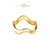 MASDORA 916 Ring Rings Cincin ~ High Polished Golden Swirl (EMAS 916/22K)