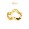 MASDORA 916 Ring Rings Cincin ~ High Polished Golden Swirl (EMAS 916/22K)